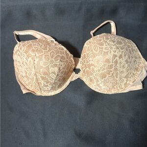 Victoria's Secret Floral Lace Bra - Tan